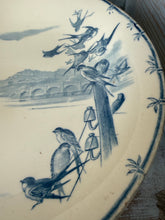 Load image into Gallery viewer, French Vintage Blue Birds Raised Compote
