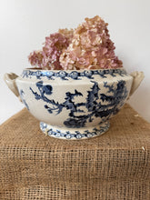 Load image into Gallery viewer, Gorgeous Deep Blue French Transfeware Soupiere
