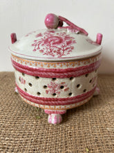 Load image into Gallery viewer, Pretty Pink Lidded Ironstone Pot
