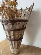 Load image into Gallery viewer, French Vintage Wicker Harvesting Basket
