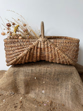 Load image into Gallery viewer, French Vintage Wicker Harvesting Basket
