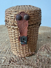 Load image into Gallery viewer, French Wicker And Vichy Glass Pilgrimage Carrier
