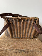 Load image into Gallery viewer, French Vintage Wicker Fishing Creel
