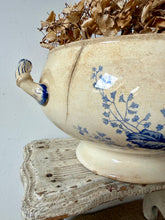Load image into Gallery viewer, Large French Blue Transferware Soupiere
