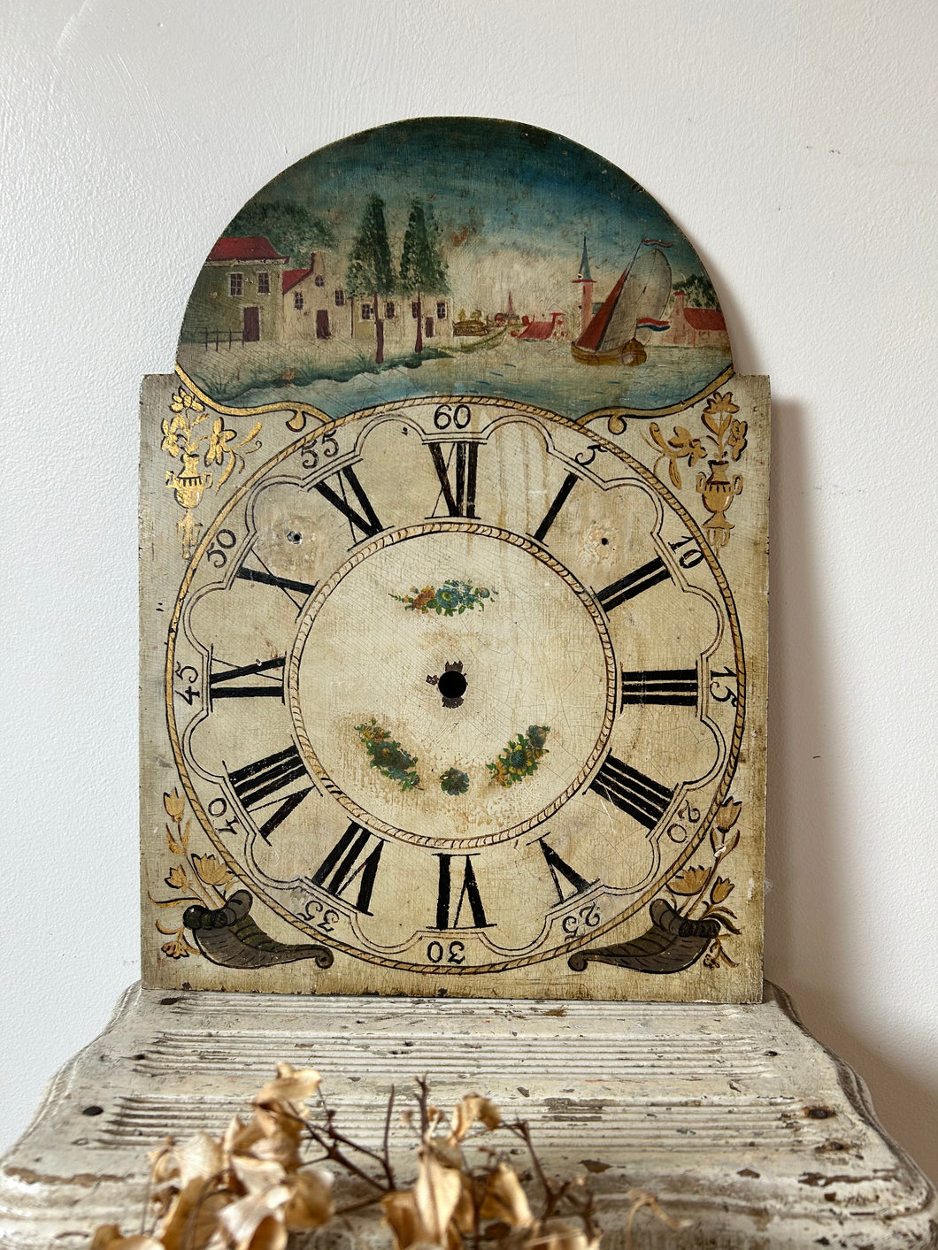 Dutch Metal Handpainted Clock Face