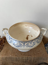 Load image into Gallery viewer, Pretty Blue Transferware Vintage Soupiere
