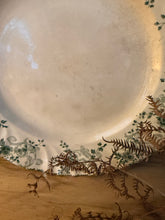 Load image into Gallery viewer, Green Heavy Ironstone Longwy Crazed Buttery Plate

