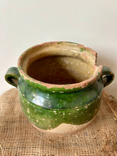 Load image into Gallery viewer, French Green Glaze Confit Pot
