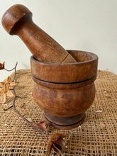 Load image into Gallery viewer, French Wooden Vintage Pestle and Mortar
