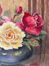 Load image into Gallery viewer, Fabulous Vintage Rose Oil Painting
