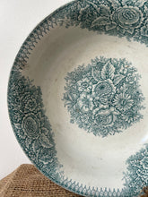 Load image into Gallery viewer, French Greeny Blue  Transferware Large Wash Bowl
