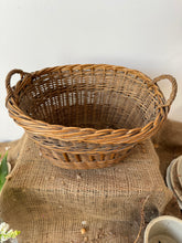 Load image into Gallery viewer, Vintage Miniature French  Wicker Champagne Basket

