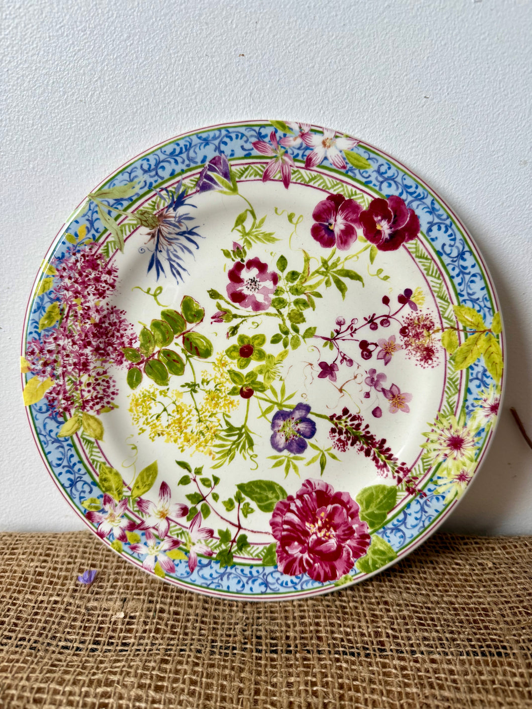 French Gien Bright Floral Plate