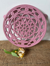 Load image into Gallery viewer, French Cast Iron Enamel Pink Trivet

