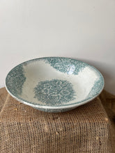 Load image into Gallery viewer, French Greeny Blue  Transferware Large Wash Bowl
