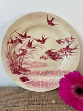 Load image into Gallery viewer, Pink Transferware Swallow Plate
