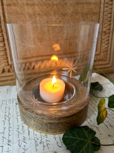 Load image into Gallery viewer, Hand Etched Glass Star Candle Holders
