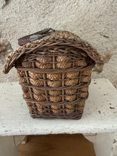 Load image into Gallery viewer, French Vintage Petit Leather Handled Panier
