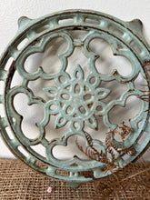 Load image into Gallery viewer, French Rustic Greeny Cast Iron Trivet
