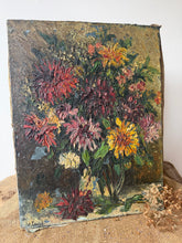 Load image into Gallery viewer, Stunning Antique French Floral Oil Painting
