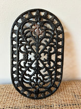 Load image into Gallery viewer, Black Cast Iron Vintage Trivet
