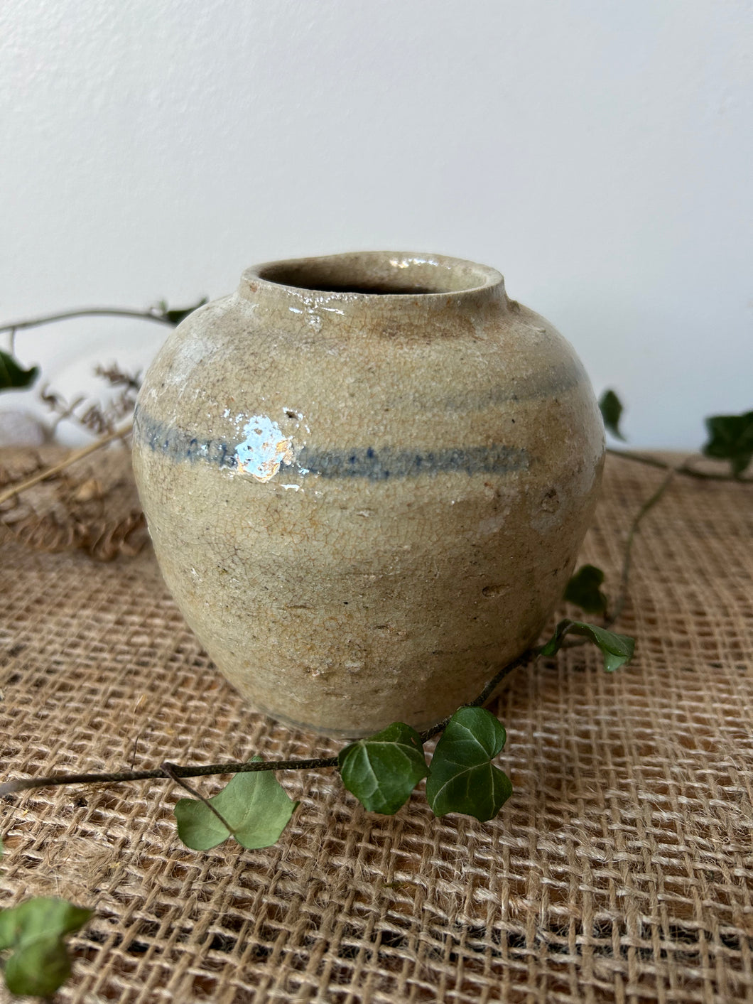 Lovely Blue Banded Ginger Jar