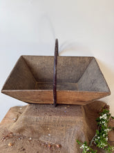 Load image into Gallery viewer, French Vintage Wooden trug
