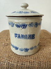 Load image into Gallery viewer, Lovely Large Lidded Vintage St Uze Farine Jar
