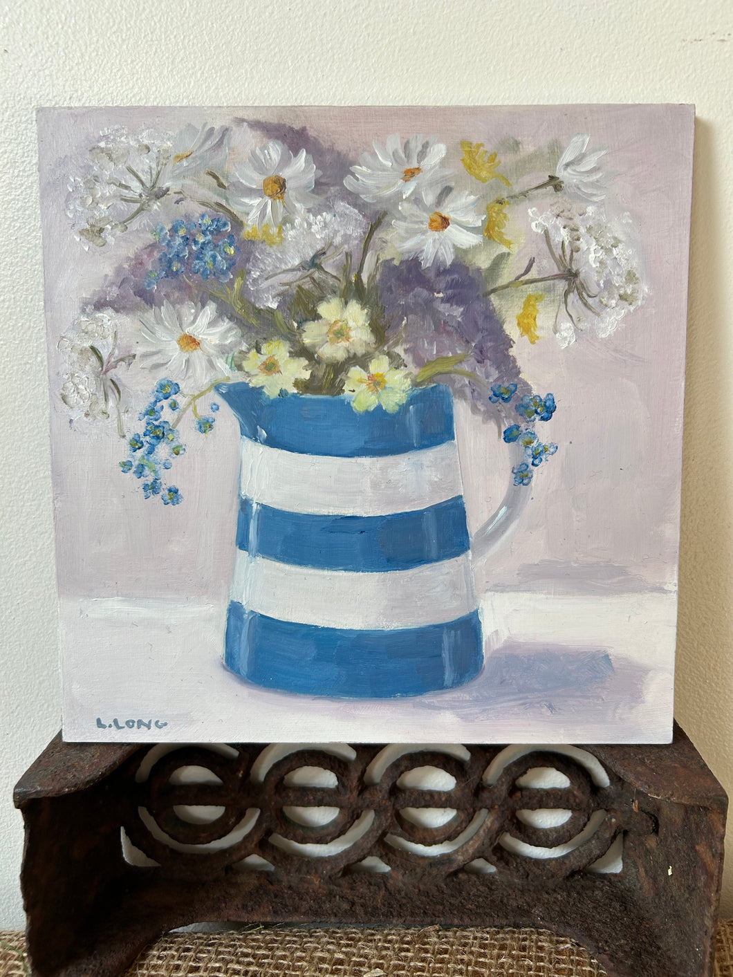 Pretty Wildflower Oil Painting