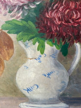 Load image into Gallery viewer, French Antique Dahlia Oil on Canvas
