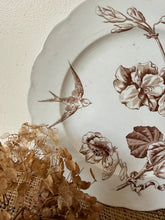 Load image into Gallery viewer, French Ironstone Brown Swallow Plate

