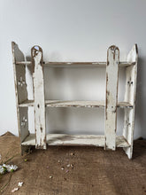Load image into Gallery viewer, Gorgeous French Chippy White Painted Wooden Shelves
