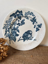 Load image into Gallery viewer, French Dark Blue Bird Transferware Plate
