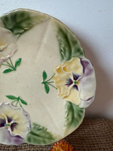 Load image into Gallery viewer, Pretty French Pansy Majolica Plate
