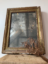 Load image into Gallery viewer, Antique French Wooden Gesso Foxed Mirror
