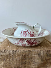 Load image into Gallery viewer, Fabulous French Floral Jug and Large Washbowl
