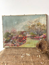 Load image into Gallery viewer, Vintage Aged Country Garden Oil on Canvas
