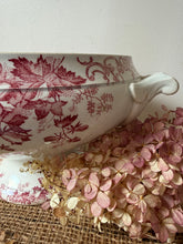 Load image into Gallery viewer, French Pink Ironstone Floral Soupiere
