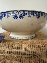 Load image into Gallery viewer, French Ironstone Sarreguimes Vichy Large Footed Bowl
