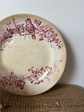 Load image into Gallery viewer, French Buttery and Crazed Pink Transferware Plate
