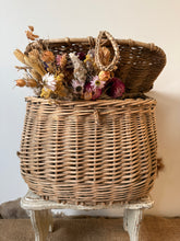 Load image into Gallery viewer, Bleached French Wicker Fishing Creel
