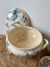 Load image into Gallery viewer, French Huge Blue Transferware Soupiere
