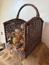Load image into Gallery viewer, Sturdy Vintage Wicker Log Basket
