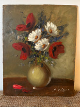 Load image into Gallery viewer, Vintage Poppy Oil on Board
