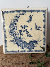 Load image into Gallery viewer, French Bluebird Tiled Trivet / Was Musical Box
