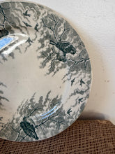 Load image into Gallery viewer, French Sarreguimes ‘Neige’ Green Transferware Plate
