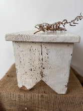 Load image into Gallery viewer, French Vintage Chippy White Stool
