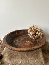 Load image into Gallery viewer, Large Hand Carved Vintage Wooden Bowl
