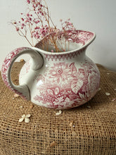 Load image into Gallery viewer, French Pink Ironstone Tubby Sarreguimes Jug
