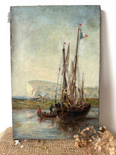 Load image into Gallery viewer, Stunning French Antique Seascape Oil on Canvas
